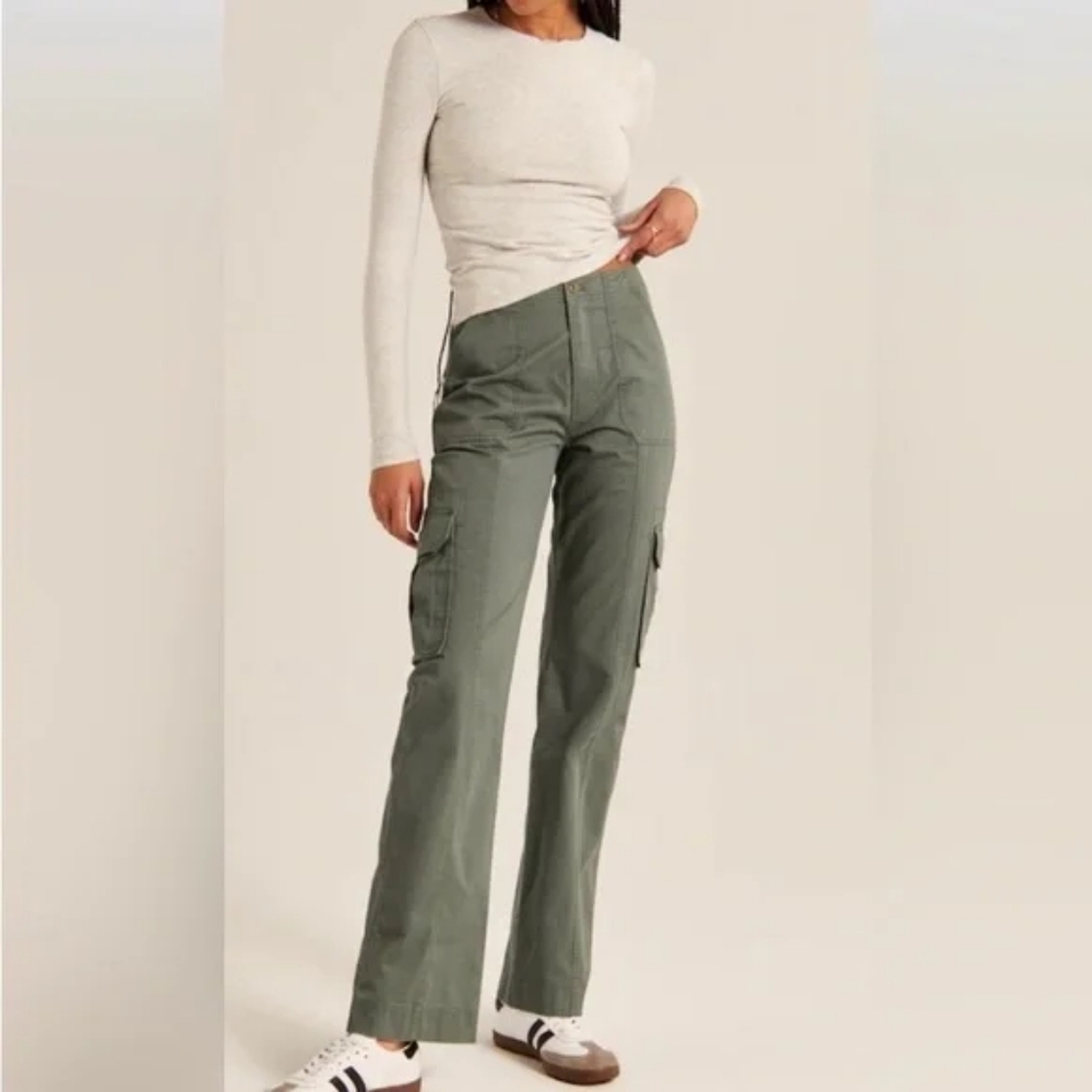 Abercrombie & Fitch Relaxed Green Cargo/Utility Pants